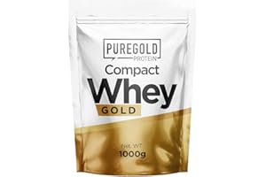 PURE GOLD PROTEIN Whey Protein Chocolate Hazelnut 1kg Eiweißpulver - 25g Protein pro Portion ideal zum Muskelaufbau und -erhalt
