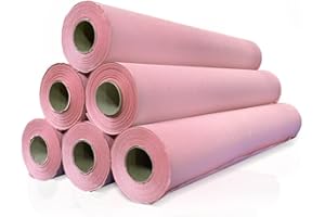 MUNTRADE Papel de camilla (caja de 6 unidades) de 0,59 x 60m | Rollo Color Rosa sin precorte