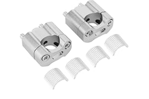 ‎TOMOTATO Motorradklemmen Riser, 1 Paar Lenkererhöhung Motorrad, 22mm/28mm CNC Aluminiumlegierung Universal Motorrad Lenkerhalterung Klemmen(Silber)