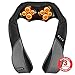 Produktbild ATMOKO Shiatsu Massagegerät 3D Elektrisches Nackenmassagegerät Massager mit Wärmefunktion, AC Adapter, Autostecker, 3 Einstellbaren Geschwindigkeiten für Schulter Rücken Bauch, für Haus Büro Auto