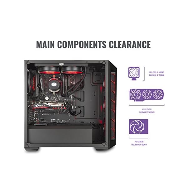Cooler Master MasterBox MB510L - Caja de Ordenador PC ATX con Textura de Carbono, Entradas Aire, Panel Lateral… - Image 4