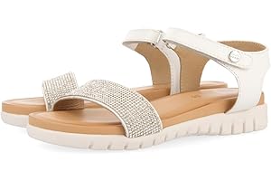 GIOSEPPO Sandalias Blancas DE Piel con Detalle DE MINICRISTALES para NIÑA BAGACES