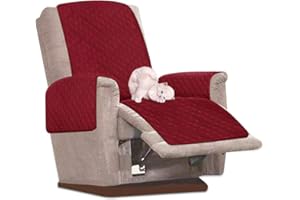 Ghopy Funda de Sillón Relax Reclinable Impermeable Funda Cubre Sofá Universal Funda para Sillón de 1 Plaza Antimanchas y Antiarañazos (Vino Rojo)