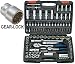 Produktbild SYTO24, 108tlg. "GEAR-LOCK" Steckschlüsselsatz, Knarrenkasten passend für metrische UND zöllische Schrauben, Torx, Vielzahn, 1/2" und 1/4" Ratsche