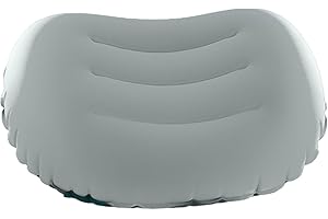 BRTNUP Oreiller gonflable ultra léger pour le camping, compressible, compact, confortable, ergonomique, coussin gonflable pour camping, plage, pêche, voyage (gris)