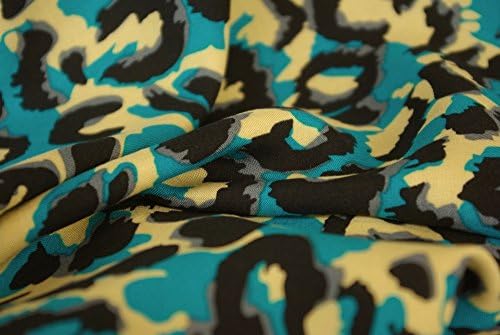 Honey Cream and Turquoise Leopard Print