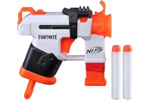 HASBRO Nerf Fortnite Micro Tac SMG Mini Dart-Firing Blaster, Fortnite Tac SMG Equipment Design, include 2 freccette Nerf Elite