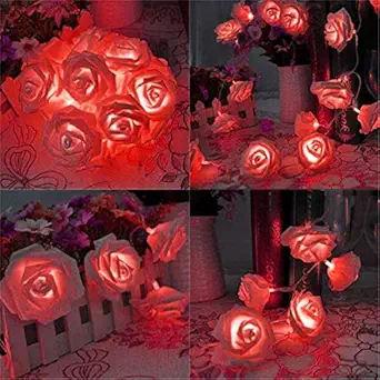 Citra Rose Flower Shape Decoration 10m 30 LED String Strip Light (Red)