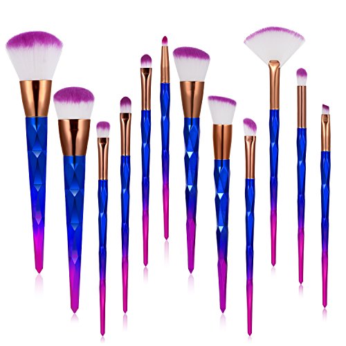 Book's Cover of Pinceaux Maquillage Brosses de Maquillage  Kit de 12Ameauty Pinceaux Maquillage Professionnels Fashion de Couleurs Outils Cosmétique Poils de Fibre en Nylon pour Sourcils Yeux Joues