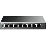 TP-Link PoE Switch 8-Port Gigabit, 4 802.3af/at PoE+ ports up to 30 W for each PoE port and 64 W for all PoE ports, Metal Cas