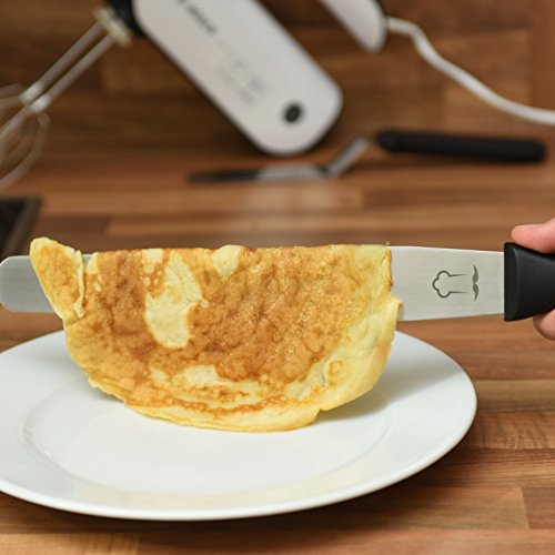 Chefarone Winkelpalette Set mit XL Streichpalette und zwei Winkelpaletten – Leichtes Dekorieren im Handumdrehen – Tortenzubehör aus Edelstahl zum Backen für Fondant und Kuchen - 6