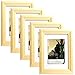 Produktbild EUGAD 5er Set Bilderrahmen Fotogalerie, 9431-5, Holz Rahmen, mit Glasscheibe, mit Passepartout, Artos Naturefarbe, 20x30 cm
