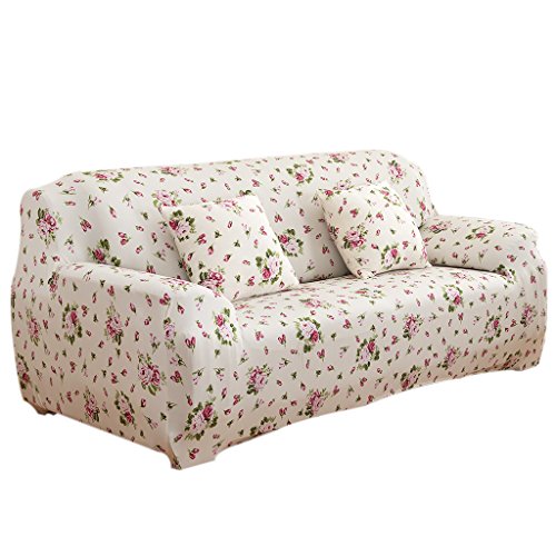 Elastisch Stretch Sofabezüge Für Einzel / 3-Sitzer Couch - Continental rosa , 190-230cm