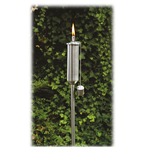 JEMIDI Edelstahl Fackel Gartenfackel 115cm Gartenfackeln für Lampenöl Öllampe 1- 10 Stück Auswählbar (6) - 3