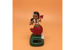 HUASEAN Solar Powered Dancing Hawaiian Girl Toy For Car Dashboard Decoration | Dancing Toy Figure Dashboard Doll | Solar Dancing Figures Shaking Doll For Car Dashboard & Home Decoration
