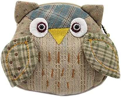Owl Purse Easy Sewing Project Fun Craft Kits Do It Yourself Craft Package Finished Size 5.3"*4.5" (Brown)