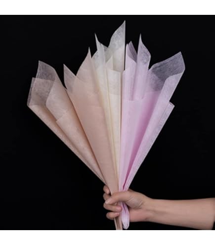40 Fogli Carta Floreale Coreana - Impermeabile, Per Bouquet, Regali, 17,7x23,6 Cm, Colore Latte - Foto 9