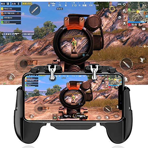 Huichang Mobile Game Controller For PUBG 4in1 Gamepad Shoot And Aim Trigger Phone Cooling (Black)