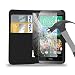 Produktbild Leder Brieftasche Tasche mit gehärtetem Glas Schirm Schutz für alle neuen HTC Model HTC Desire 620/320/820 OR HTC One Mini 2/M8/M9/M9+