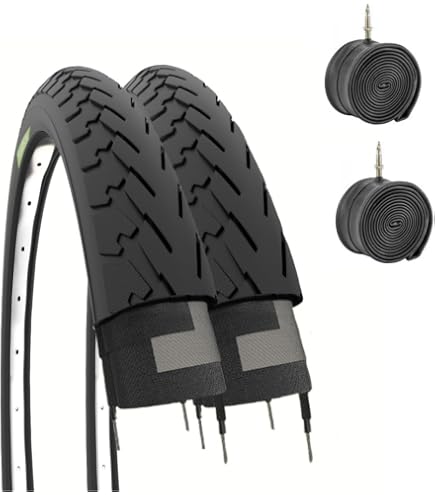 2 Reifen 700x35 + 2 Schläuche Mit Schrader-Ventil – Komplettsatz Für City- & Trekkingbikes (37-622 / 28 Zoll)