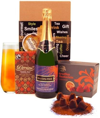 Celebration Gift Hamper - Sparkling Bucks Fizz and Chocolates Gift Box for Next Day Delivery - Celebration Gift Basket - SGS-229