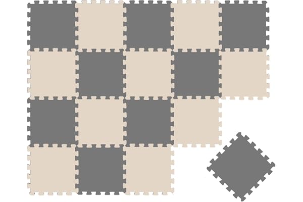 LittleTom 18 Tapis de Sol épais - Bébé et Enfant dès 0 Mois 30x30 Dalles Puzzle Carré en Mousse EVA