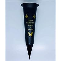 Special Graveside Memorial Grave Spiked Flower Vase In Loving Memory Special Memorial Vase For Graves - Plastic Cemetery Flower Holder With Spike, (2, Grandma - View #11