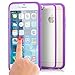 Produktbild Apple iPhone 6 Plus/6S Plus Hülle, Saxonia 360° Silikon TPU Rumdumschutz Full Body Touch Case Wallet Klapphülle Violett