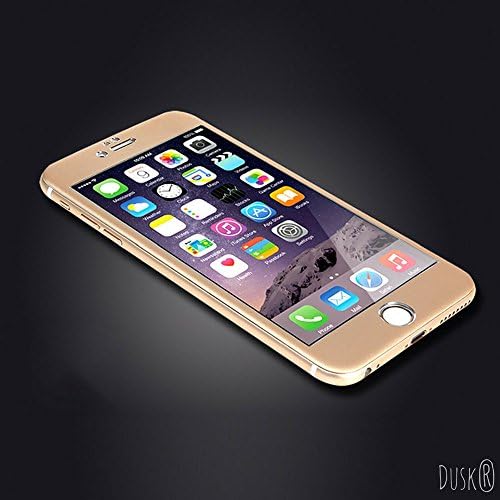 Dusk Iphone 7/8 Tempered Glass Full Coverage Screen Protector for Apple iPhone 7 And 8 3D Curved Carbon Fibre For Maximum Protection 9H Hardness iPhone 7 And 8 (Gold)
