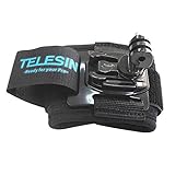 Accessori GoPro e Action Cam: i migliori da comprare 7 TELESIN Cinturino da polso a braccio rotante da 360 gradi con attacco a rotazione per Gopro Hero3 / 3 + / 4, Sessione Hero4, Hero5 Nero, Sessione Hero5