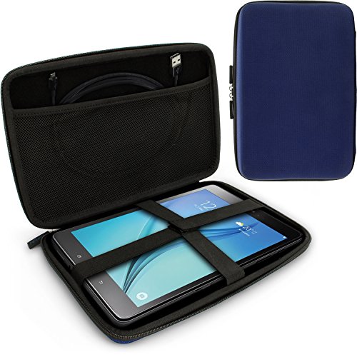 igadgitz Blau Hart Tasche Schutzhülle für Samsung Galaxy Tab A 9.7" SM-T550 mit S Pen Case Cover