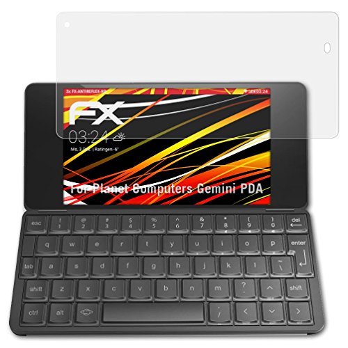 Preisvergleich Produktbild atFolix Schutzfolie kompatibel mit Planet Computers Gemini PDA Displayschutzfolie, HD-Entspiegelung FX Folie (3X)