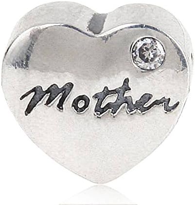 SoulbeadMother and Best Friend Charm Bead 925 Sterling Silver Inlay Zircon