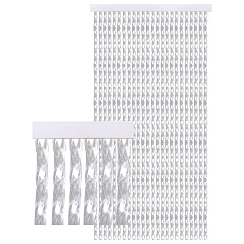 Türvorhang Fadenvorhang PVC, Auswahl: Lurex weiß 100 x 210 cm - 2
