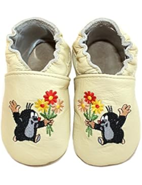 HOBEA-Germany Weiche Leder Krabbelschuhe Babyschuhe Lauflernschuhe Der kleine Maulwurf Pauli in verschiedenen...