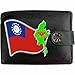 Produktbild Myanmar Flagge KLASSEK Herren Geldbörse Portemonnaie Brieftasche Birmanisch Wappen aus echtem Leder schwarz Myanma Naingngandaw Geschenk Präsent Mit Metallbox