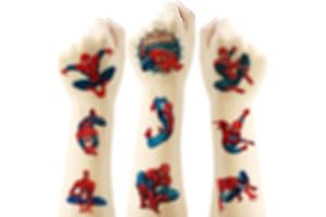 TOMICY Tatuaggi Temporanei per Bambini 40pcs Spidey and Friends Tattoos desivo Impermeabile per Tatuaggi Tatuaggi Temporanei Set Adesivi Impermeabili per Regali di Bambini Compleanno