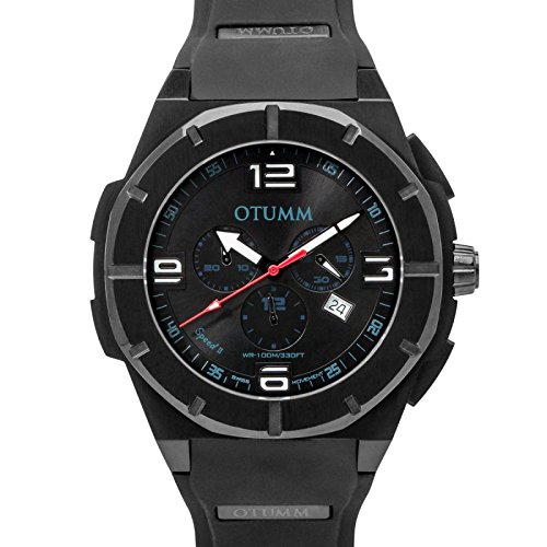 Otumm Speed II Black 005 - Reloj de pulsera unisex (53 mm), color negro