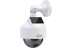 ERWEY Manekin kamera solarna, atrapa symulacji Dummy Speed Dome z obiektywem, do monitoringu towarów, do użytku wewnątrz i na zewnątrz