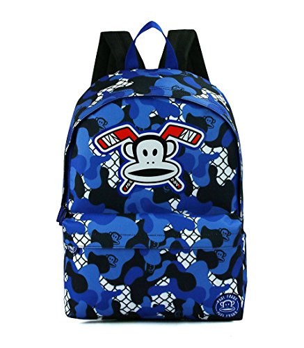 OFFICIAL PAUL FRANK JULIAS MONKEY CAMOUFLAGE FRONT POCKET LARGE BACKPACK BAG NEW