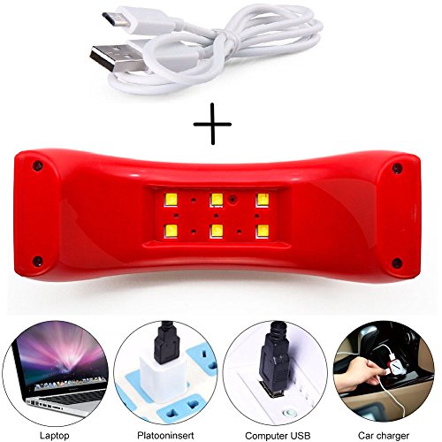 Nagel-Trockner,Professionelle LED-Nageltrockner,CIDBEST® 9W USB Mini Nagel-Trockner-LED-Licht/Lampe für Curing Nagel Trockner Nagel Gel Polnisch Trockner Aushärtungslampe Regenbogen -Lampe für Nagel Kunst Werkzeuge ,Top Qualität - 3