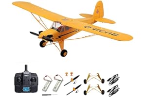 SAYZON J3-CUB RC-Flugzeug 5CH Ferngesteuertes Flugzeug für Erwachsene 1406 Bürstenloser Motor 3D/6G RC-Starrflügelflugzeug mit austauschbaren Teilen