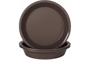 GAKUMXL Plant Saucer 15 20 27 30cm 3 Pack plant tray Heavy Duty Sturdy Durable Thicker Plastic Plant Drip Trays for Indoor Outdoor Garden (15cm, Brown)