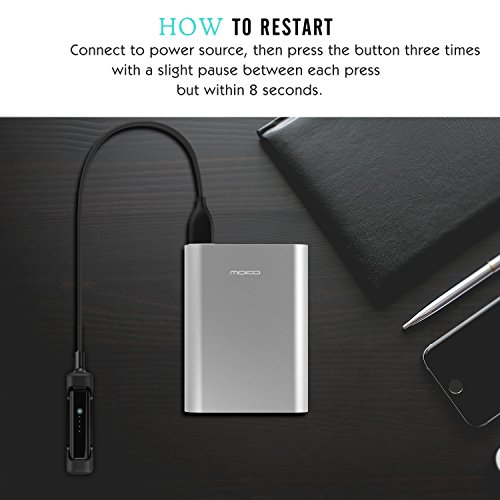 MoKo Fitbit Flex 2 Charger Ladekabel – Premium Ersatz USB-Ladekabel Ersatz-Ladegerät Ladestation Charging Dock Adapter USB Ladekabel mit Restart Funktion für Fitbit Flex 2 Smart Fitness Watch, Schwarz （Nicht für Fitbit Flex） - 4