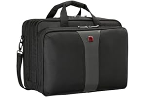 WENGER Legacy torba na laptopa, notebook, aktówka, organizer, dla kobiet i mężczyzn, do biura, na podróż służbową, uniwersytet, czarny/szary, Nachhaltig, Torba na laptopa 17" - duża