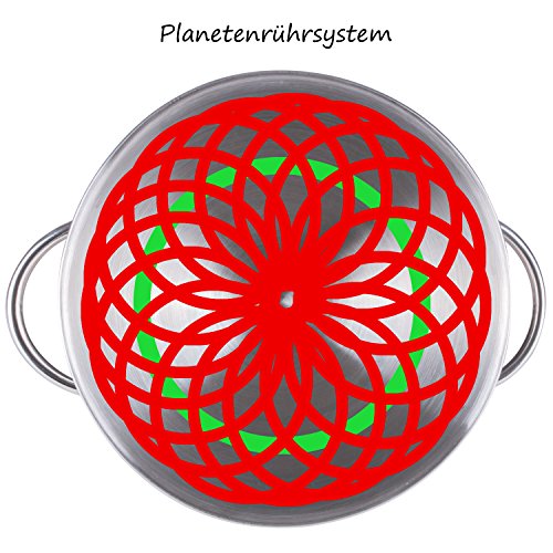1500W Knetmaschine mit 6 L Edelstahl-Rührschüssel | Planetenrührwerk | Edelstahl-Schneebesen | spülmaschinenfeste Aufsätze | angenehmes Betriebsgeräusch | Rührmaschine | Teigmaschine | Küchenmaschine - 7