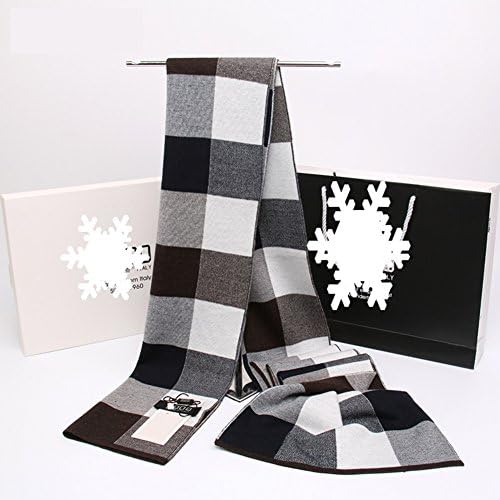 Scarf High Protein Extract Men Warm Thickened Soft Anti-static Non-ball, 3 Models, 6 Colors, 180 * 31cm ( Color : Blue coffee , Style : Square )