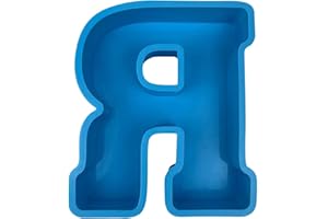 Cmeilau Grand Moule en résine époxy Alphabet - Silicone pour Lettres anglaises, moules de Moulage 3D A à Z décoration la fête d'anniversaire LLHG69032