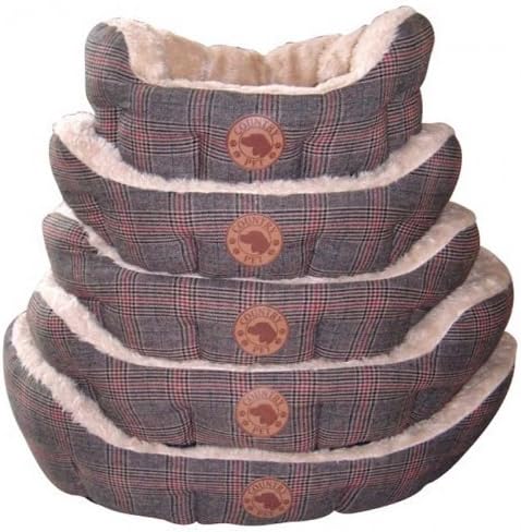 Country Pet Luxury Tweed/ Hand-Crafted/ Tweed Fabric Dog Basket, 75 x 60 cm