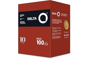 Delta Q Qalidus – 100 Cápsulas de Café Compatibles con Cafeteras Delta Q – Espresso Intenso (Intensidad 10) con Notas de Caramelo